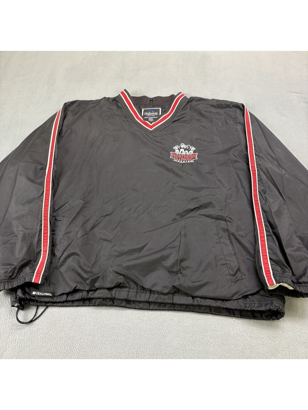 Vintage Northern Illinois University NIU Huskies Windbreaker Size XL Black